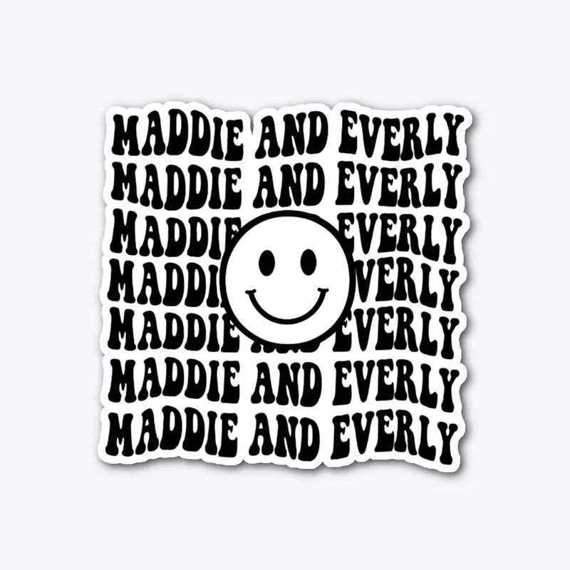 'Maddie and Everly' Smiley Sticker